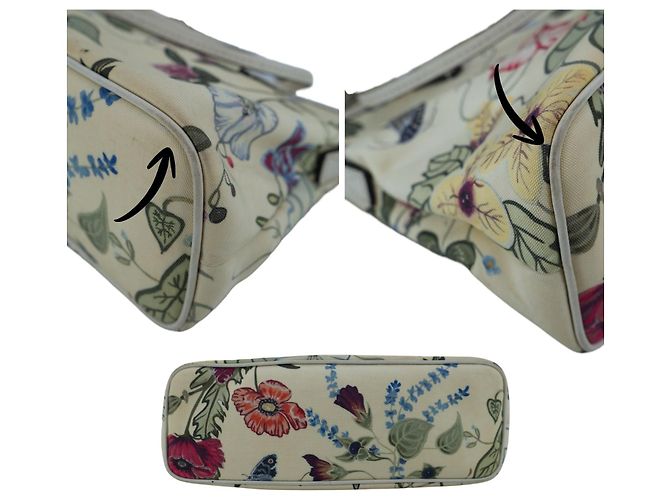 Gucci Kris Knight 2-Way Tote Schultertasche aus Canvas mit Blumenprint Beige - Ansicht 4
