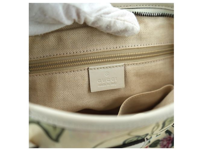 Gucci Kris Knight 2-Way Tote Schultertasche aus Canvas mit Blumenprint Beige - Ansicht 6