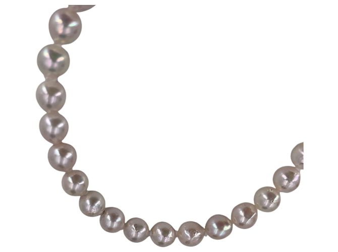 Autre Marque Akoya Hellrosa Perlenarmband 6 mm Silber Blumenverschluss 9 cm Pink - Ansicht 4