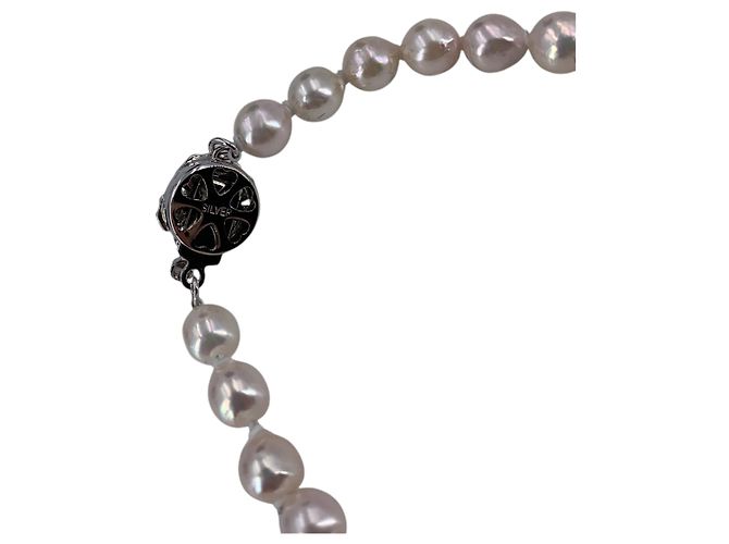 Autre Marque Akoya Hellrosa Perlenarmband 6 mm Silber Blumenverschluss 9 cm Pink - Ansicht 5