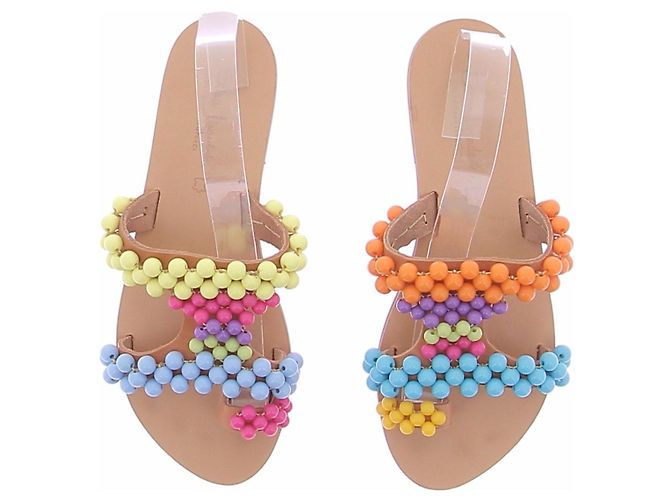 Autre Marque Sandali con perle colorate Multicolore - vista 4
