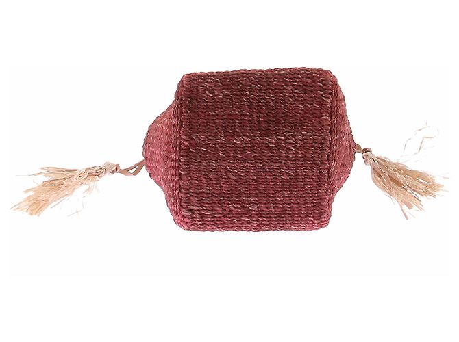 Autre Marque Picca borsa in rafia rosa - vista 6