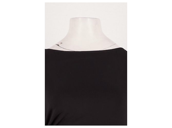 Autre Marque LILYSILK Midikleid aus schwarzer Viskose - Ansicht 2