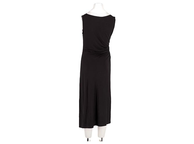 Autre Marque LILYSILK Midikleid aus schwarzer Viskose - Ansicht 6