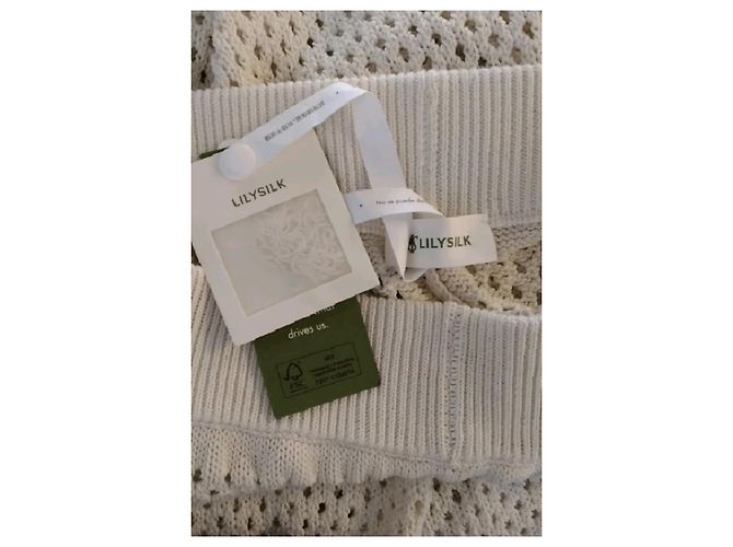 Autre Marque Calças de algodão brancas LILYSILK Branco - vista 5