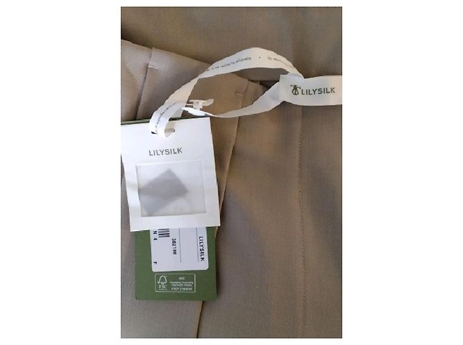 Autre Marque Pantalones de seda beige LILYSILK Talla 36 - vista 5