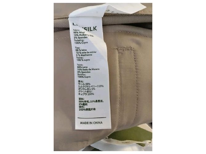 Autre Marque Pantalones de seda beige LILYSILK Talla 36 - vista 6