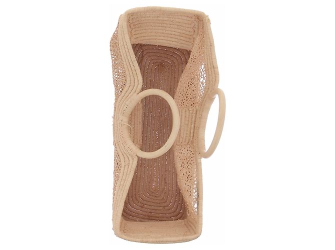 Autre Marque Borsa tote in rafia Dolce Vita Beige - vista 3