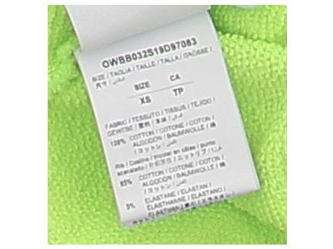 Off White Felpa con cappuccio verde fluo - vista 6