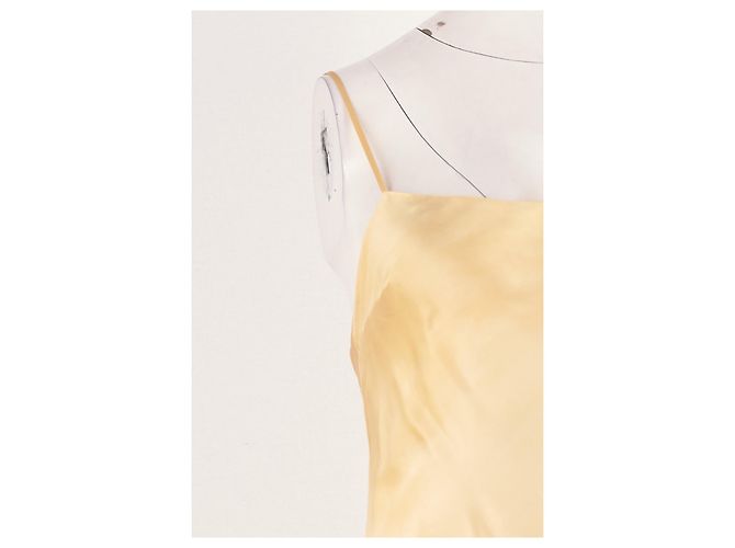 Vestido de seda amarillo Reformation - vista 3