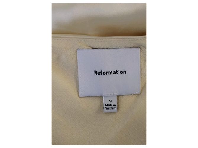 Vestido de seda amarillo Reformation - vista 7