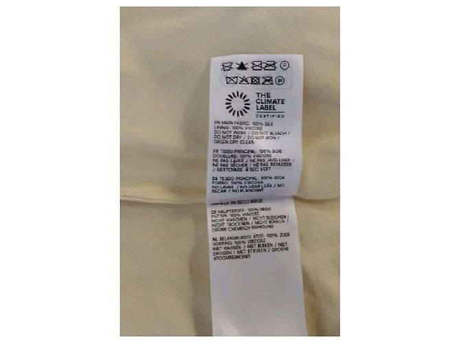 Vestido de seda amarillo Reformation - vista 8