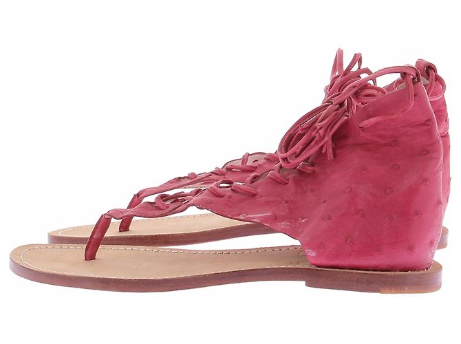 Autre Marque Sandali rossi in pelle SUNDAYS ST TROPEZ Rosso - vista 2