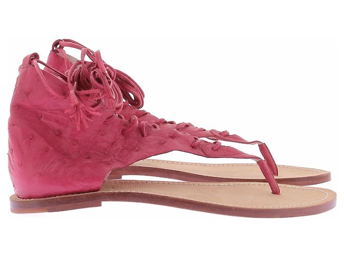 Autre Marque Sandali rossi in pelle SUNDAYS ST TROPEZ Rosso - vista 5