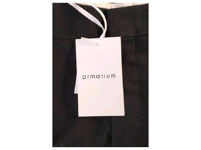 Autre Marque Pantalones de algodón negros ARMARIUM - vista 5