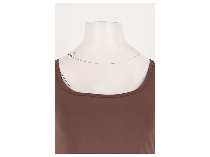 Autre Marque Top recto de viscosa marrón LILYSILK Talla S Castaño - vista 2