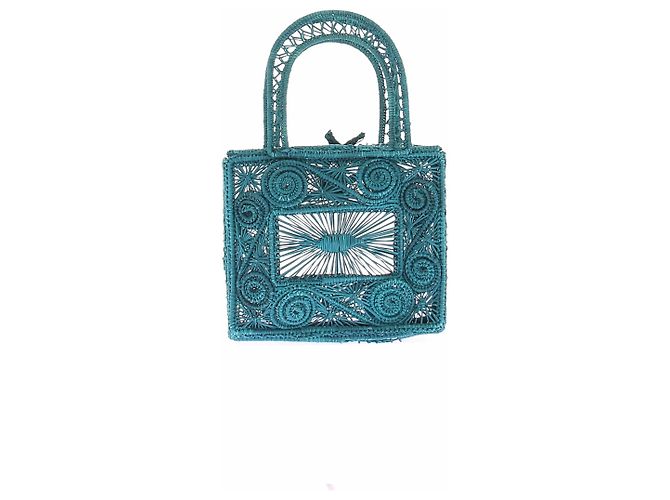 Autre Marque Bolsa de vime azul - vista 3