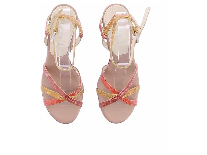 Sandali con zeppa Prada beige sintetici 37 - vista 4
