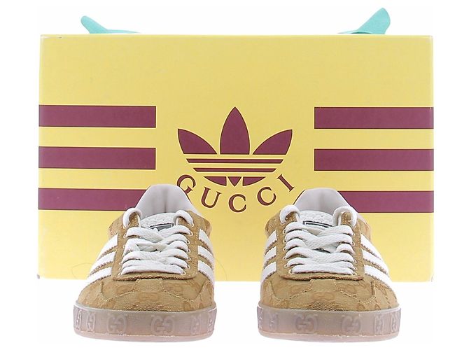 Autre Marque Gazelle-Sneaker mit Monogramm-Print Kamel - Ansicht 8