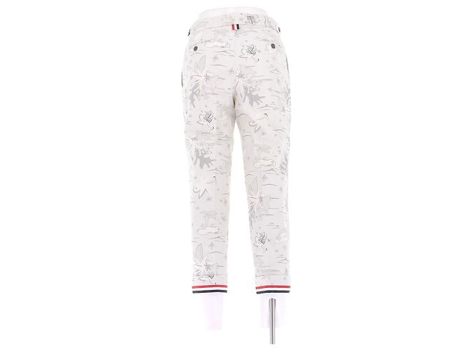 Thom Browne Weiße gerade bedruckte Hose - Ansicht 2