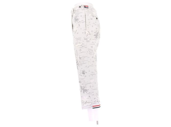 Thom Browne Weiße gerade bedruckte Hose - Ansicht 4