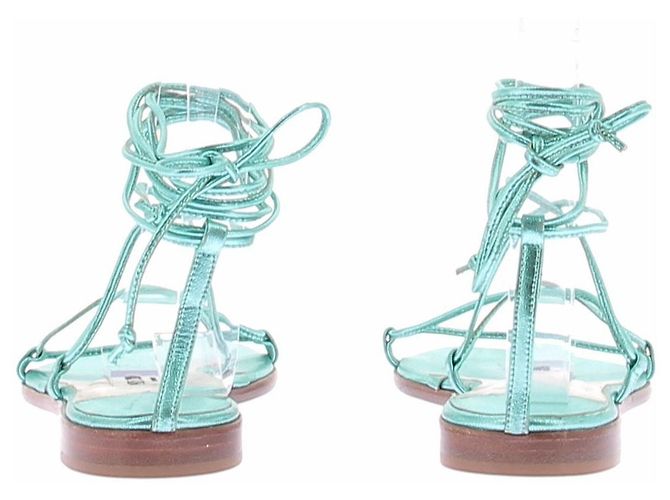 Jimmy Choo Sandali turchese argentati - vista 7