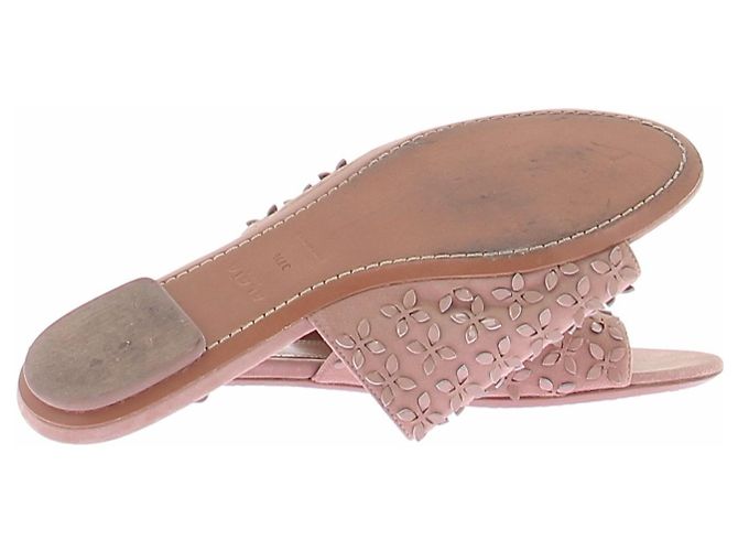Alaïa Sandales en daim rose - vue 5