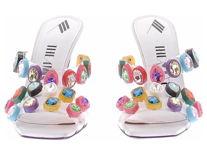 Attico Mules Nanci in PVC con ornamenti Bianco - vista 3