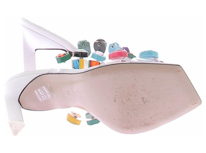 Attico Mules Nanci in PVC con ornamenti Bianco - vista 5
