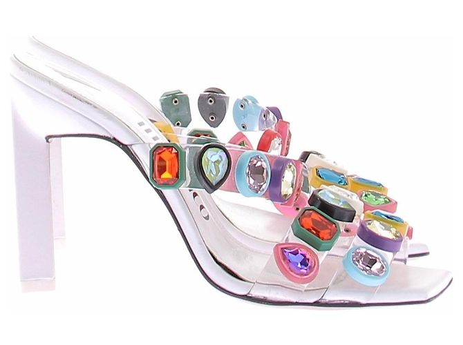 Attico Mules Nanci in PVC con ornamenti Bianco - vista 6
