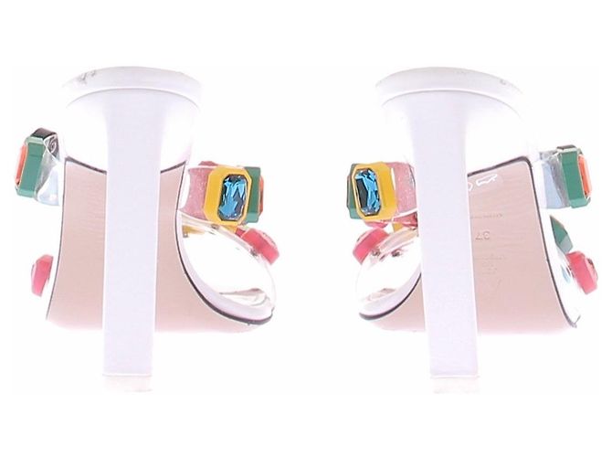 Attico Mules Nanci in PVC con ornamenti Bianco - vista 7