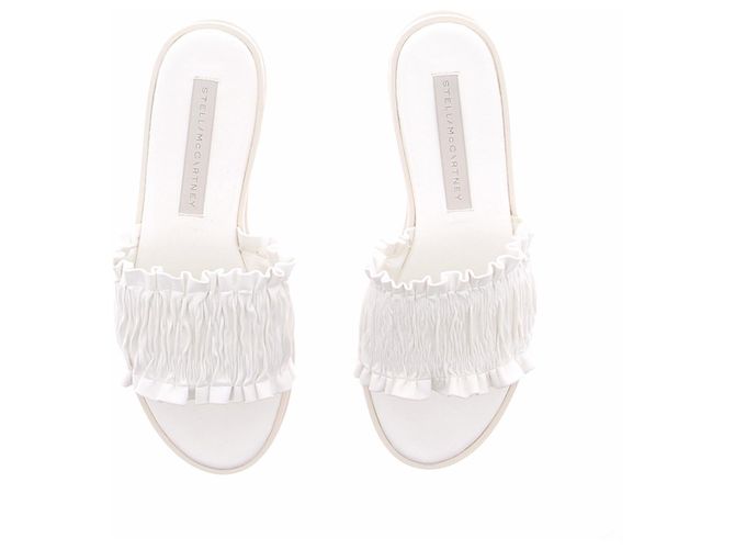 Stella Mc Cartney Sandali bianchi con plateau Bianco - vista 4