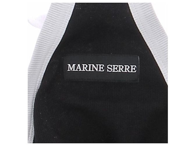 Canotta nera in cotone Marine Serre Nero - vista 7