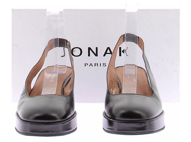 Jonak Mary Jane Pumps aus schwarzem Leder - Ansicht 8
