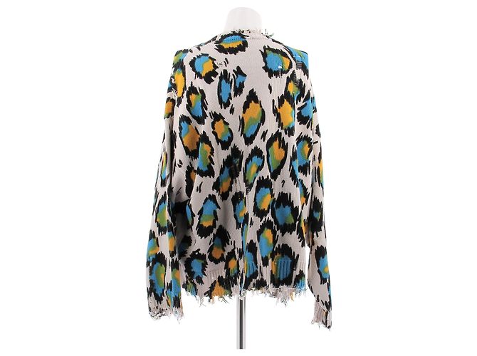 R13 Jersey distressed con estampado animal Negro - vista 2