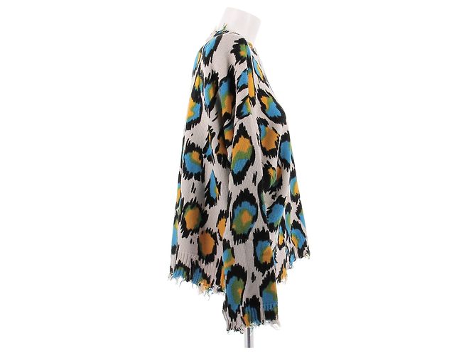 R13 Jersey distressed con estampado animal Negro - vista 3