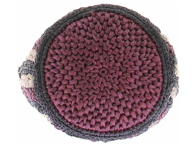 Autre Marque Picca borsa in rafia a righe Multicolore - vista 6