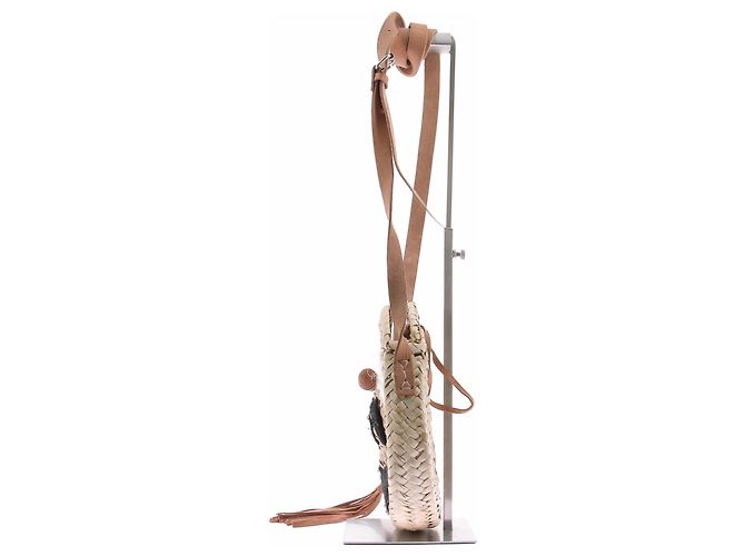 Autre Marque Borsa in rafia "In Love" Beige - vista 4