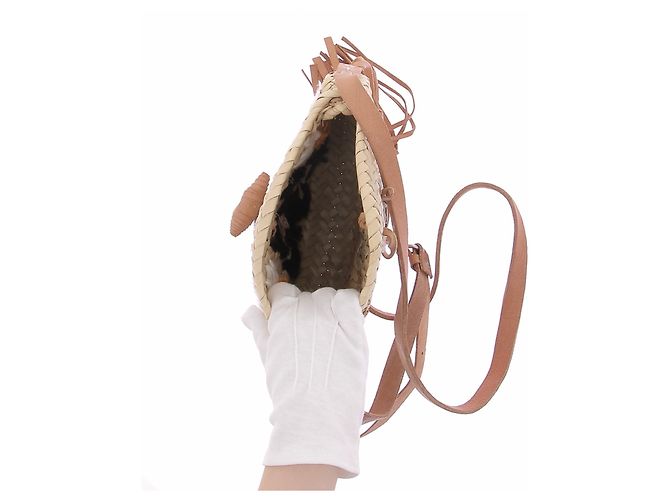 Autre Marque Borsa in rafia "In Love" Beige - vista 6