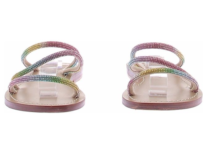 Autre Marque Sandalen mit bunten Strasssteinen Mehrfarben - Ansicht 3