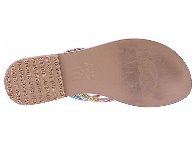 Autre Marque Sandalen mit bunten Strasssteinen Mehrfarben - Ansicht 5