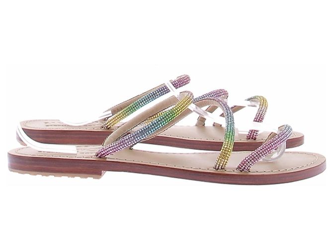 Autre Marque Sandalen mit bunten Strasssteinen Mehrfarben - Ansicht 6