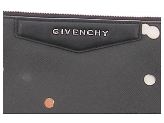 Givenchy Pouch in pelle nera a pois colorati Nero - vista 3