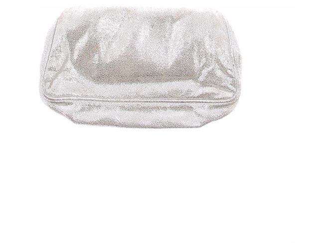 Fendi Clutch aus silbernem Leder - Ansicht 2