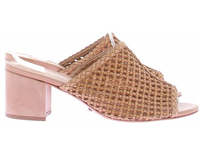 Sandali Schutz in rafia beige - vista 2