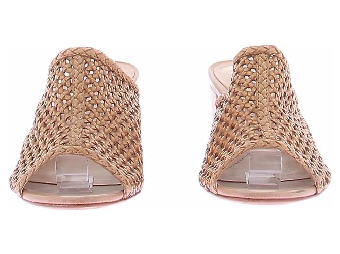 Sandali Schutz in rafia beige - vista 4