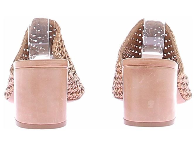 Sandali Schutz in rafia beige - vista 5