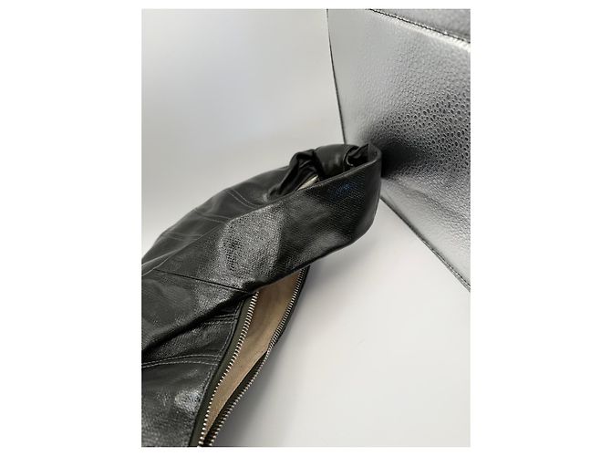 Lemaire Borsa a Spalla in Pelle Nera Lucida Nero - vista 10