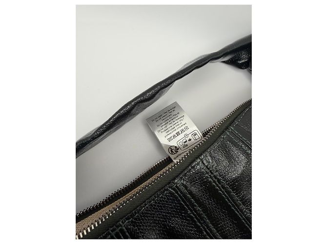 Lemaire Borsa a Spalla in Pelle Nera Lucida Nero - vista 4