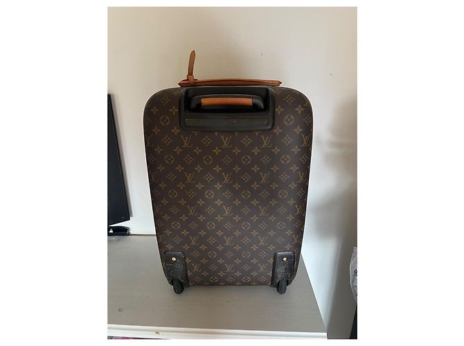 Louis Vuitton Keepall 55 Monogram Reisetasche mit Rollen Braun - Ansicht 2